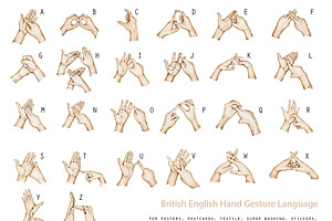 SALE British Gesture Language