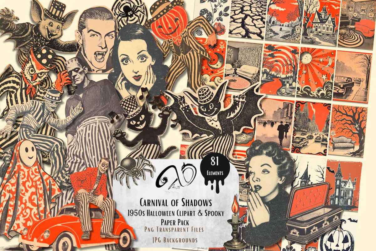 Carnival of Shadows: A Spooky 1950s, a Person Illustration by NiiiNArt (Photo 1 of 6)