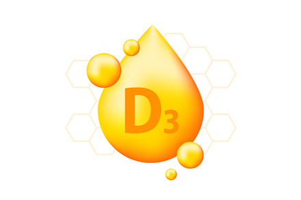 Vitamin D3 with realistic drop, an Object Graphic by UP-Studio