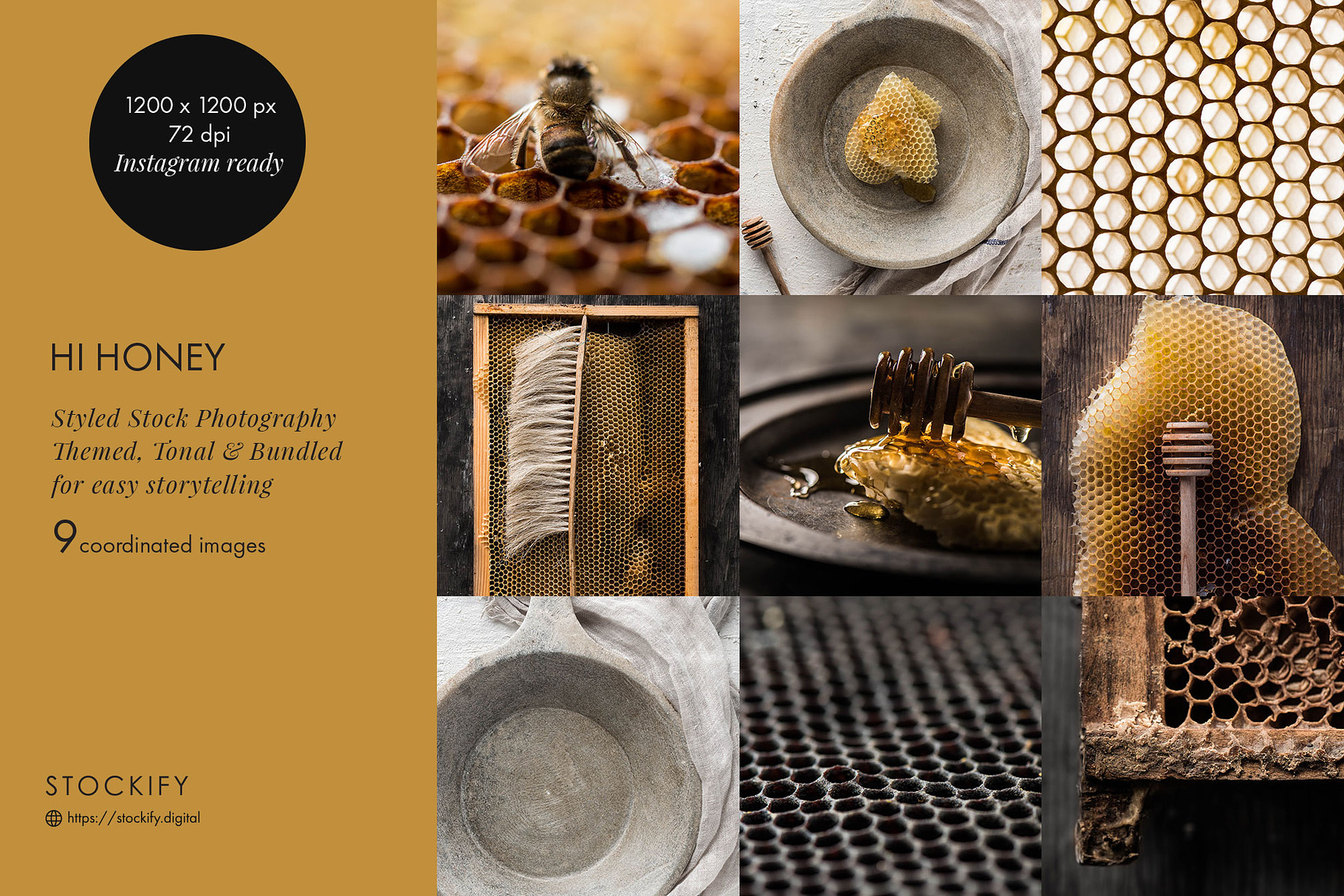Hi Honey - Hive, Honey & Bee Bundle, a Nature Photo by Stockify