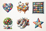 Patchwork Back To School Sublimation, an Illustration by RobertsArt (Thumbnail 6 of 7)