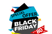 Black Friday Sale Paper Banners, a Decorative Illustration by TAlex (Thumbnail 6 of 6)