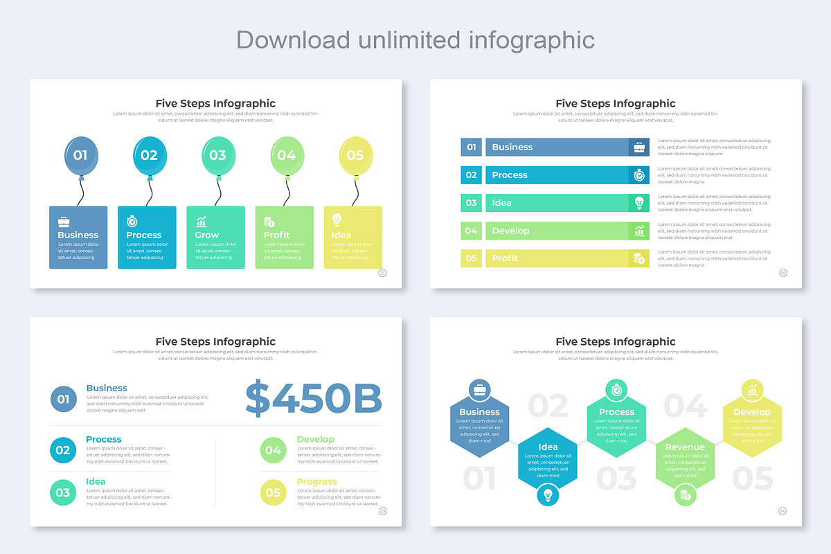 Five Steps Infographic Template EPS, a Presentation Template by Mighty-Slide (Photo 7 of 7)
