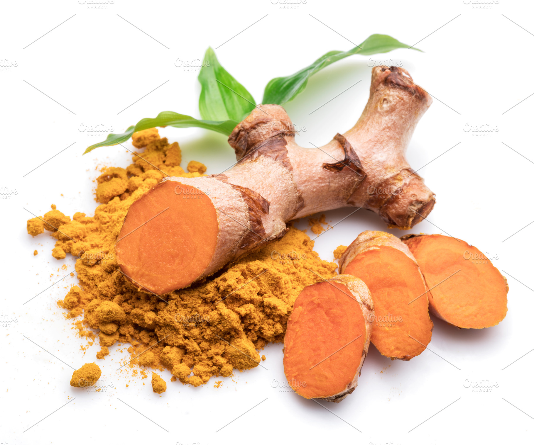 Fresh turmeric rhizome, a Food & Drink Photo by Volff