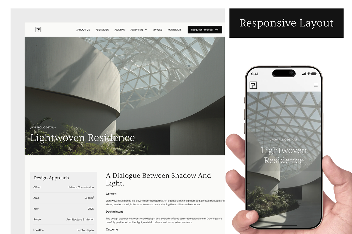 Planora - Architect Landing Page, an UI Kit Template by Portal Studios (Photo 6 of 9)