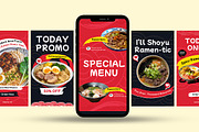 Ramen Instagram Story - Canva,Ai,Psd, a Social Media Template by Jiwstudio (Thumbnail 2 of 3)