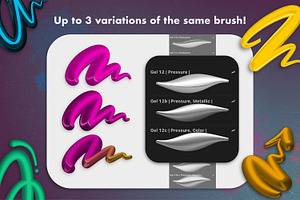 3D Gel & Shiny Brushes For Procreate