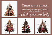 Christmas trees photo masks, a Layer Style Add-On by BrownLeopard (Thumbnail 1 of 6)