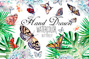 Beautiful watercolor butterflies, an Object Graphic by Knopazyzy (Thumbnail 1 of 5)