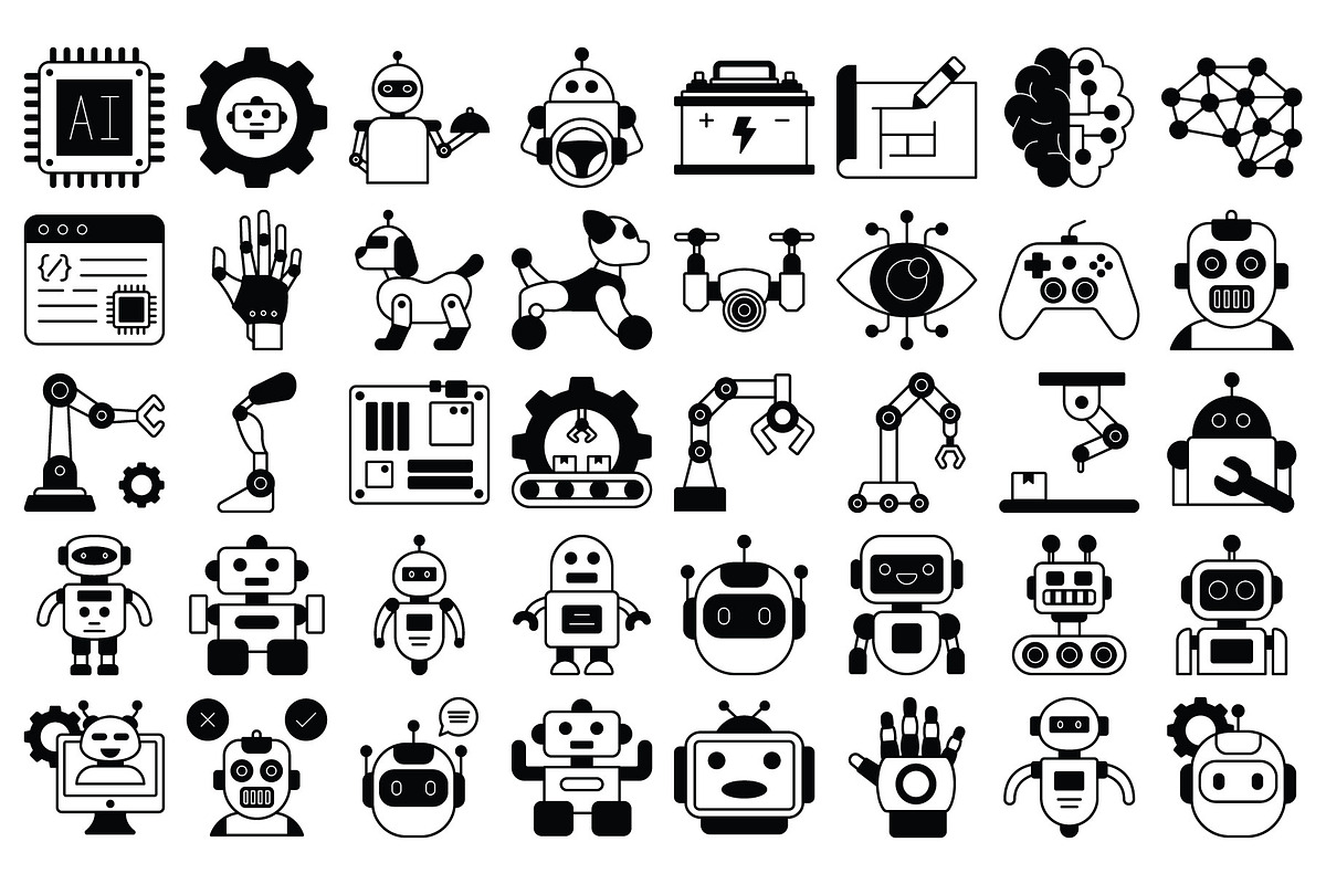 Robotic System Vector Icons Pack, a Solid Icon by Vector Portal (Photo 5 of 5)