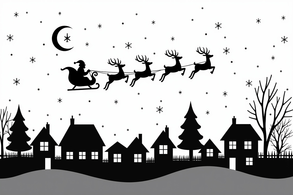 Holiday Village Silhouette Pack, an Illustration by hafijul (Photo 9 of 21)