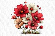 Whimsical Spring Flower Clipart, an Illustration by Craft Nest (Thumbnail 9 of 11)