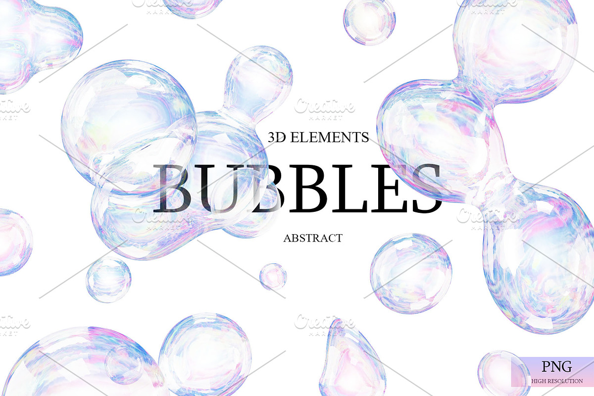 Abstract 3D Bubbles Collection, a Graphic by MayaNavits (Photo 1 of 13)