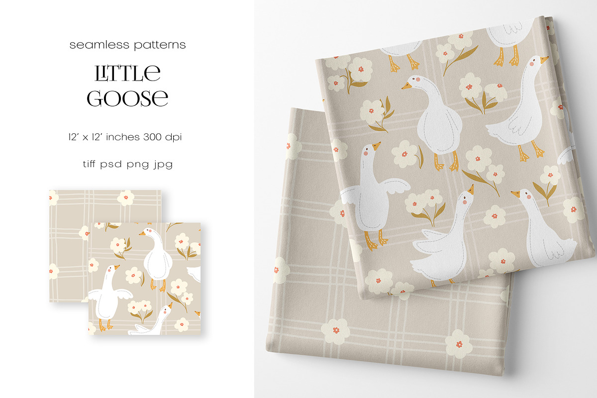 Little Goose – Pattern Collection, a Pattern Graphic by PROTEA Watercolor Studio (Photo 4 of 6)