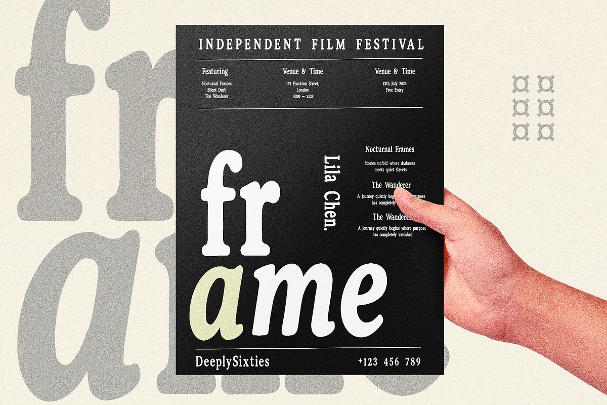DeeplySixties Retro Serif Family, a Serif Font by Maulana Creative (Photo 2 of 7)