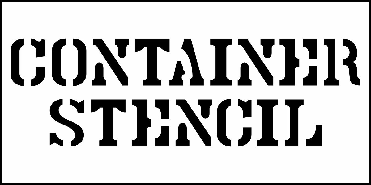 Container Stencil JNL, a Font by Jeff Levine Fonts (Photo 2 of 5)
