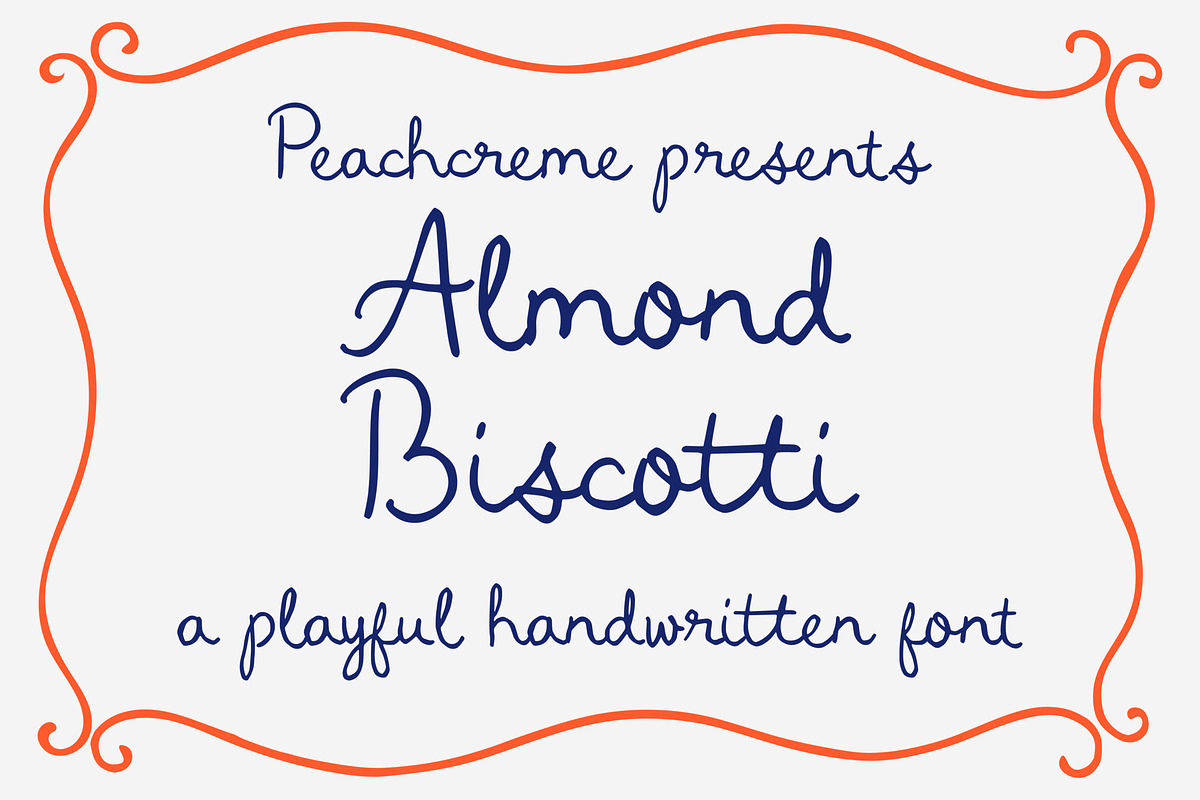 Almond Biscotti - Hand drawn font