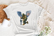 American Soldier Angel Man Praying, an Illustration by SharpMarketplace (Thumbnail 7 of 9)