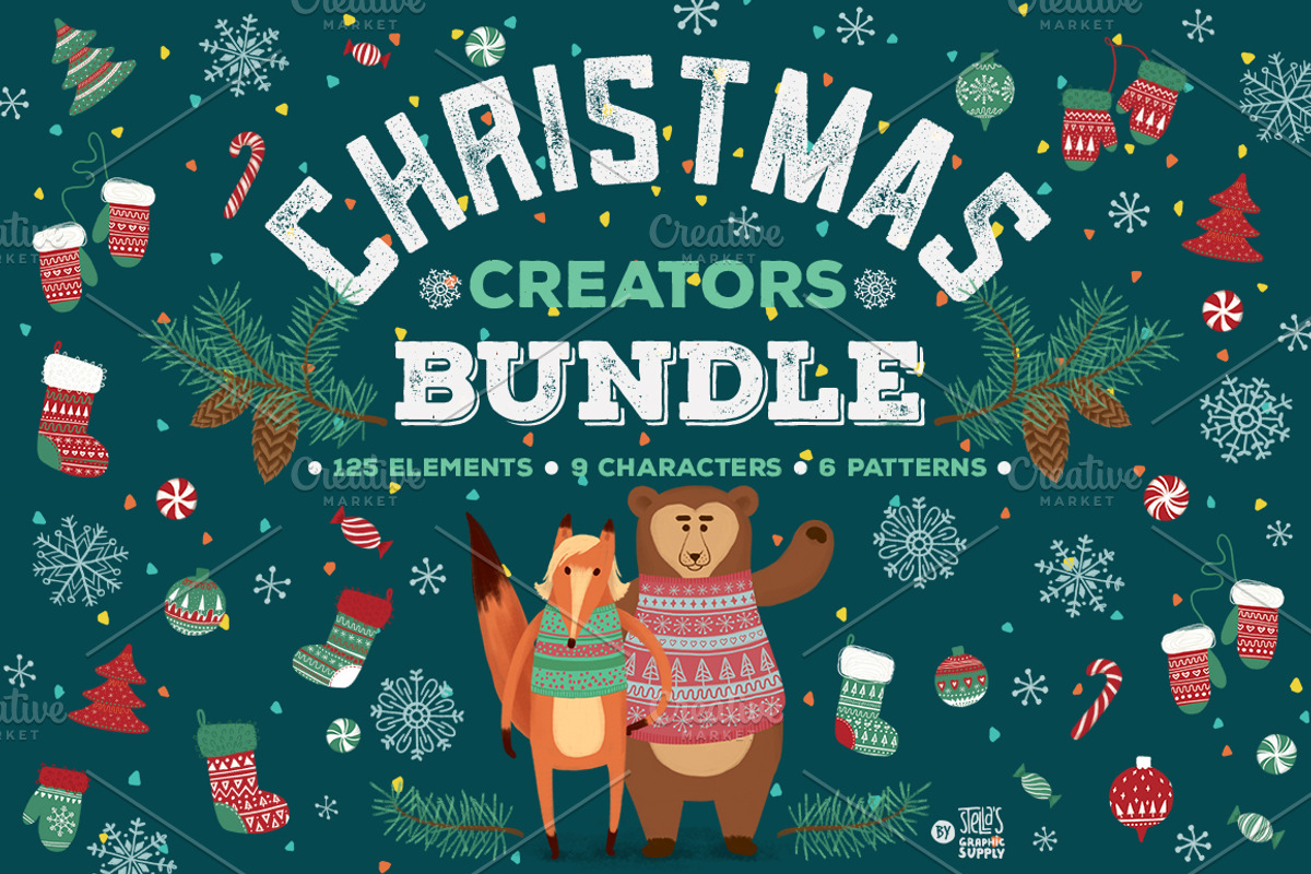 Christmas Creators Bundle, a Decorative Illustration by Stella's Graphic Supply (Photo 1 of 8)