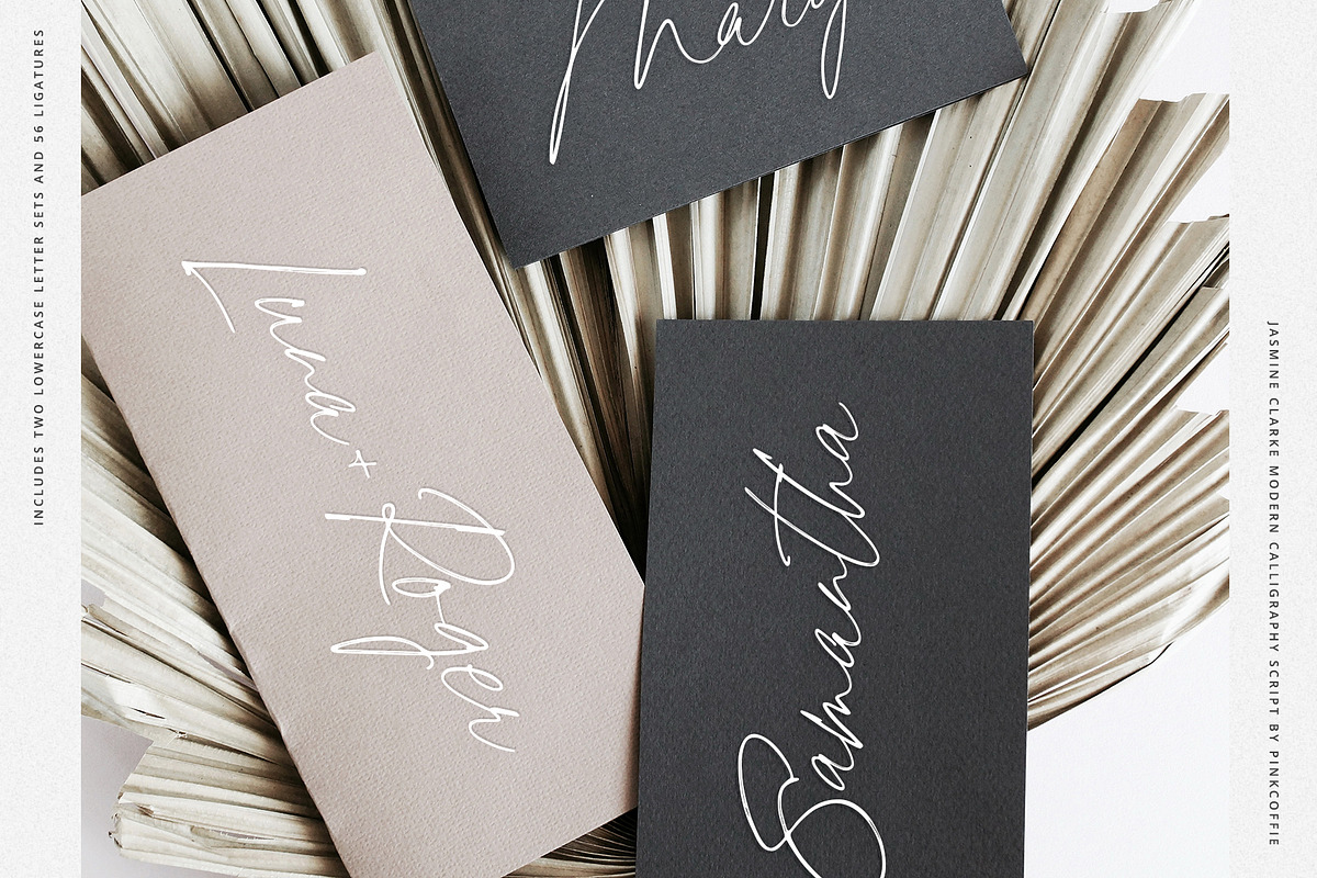 Jasmine Clarke | Casual Chic Font, a Script Font by Pink Coffie (Photo 15 of 23)