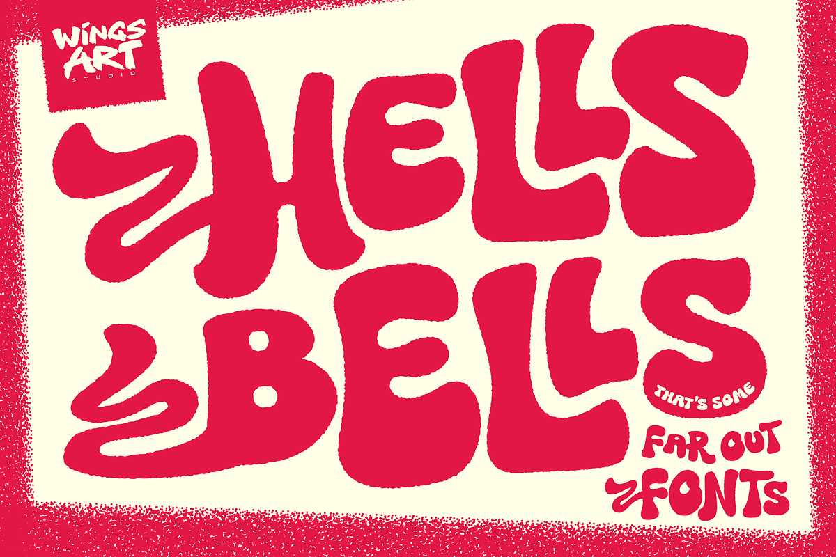 Hells Bells - 1970s Bell Bottom Font, a Sans Serif Font by Wingsart Studio (Photo 1 of 15)