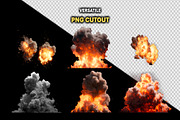 140+ Cutout Bomb Explosions Effects, an Object Graphic by Mikel Blazgad (Thumbnail 2 of 9)