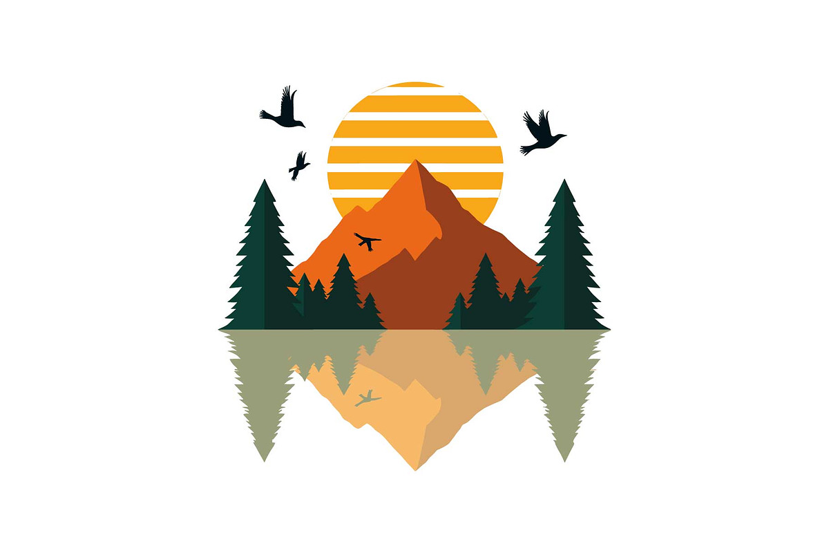 Sunset Forest Camping Badge Set, an Object Graphic by yasushie (Photo 13 of 13)