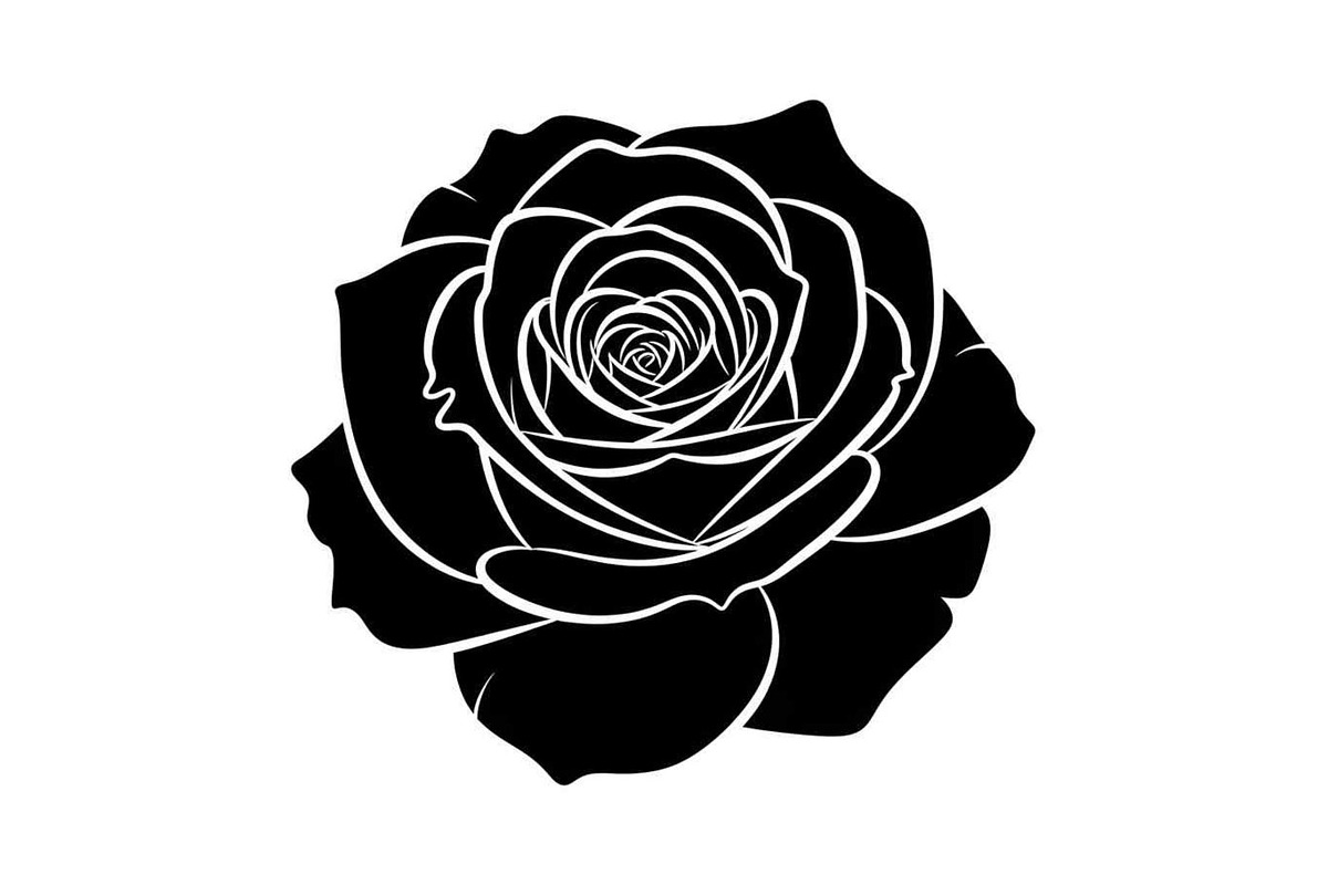 50 Black Rose Silhouette Vector Bund, an Illustration by Gaye Art (Photo 9 of 51)