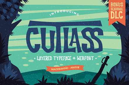 Cutlass Typeface + Bonus, a Font by Gumico Studio.