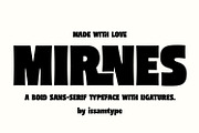 Mirnes – Ligature Sans Serif Font, a Sans Serif Font by Issam Type (Thumbnail 1 of 16)