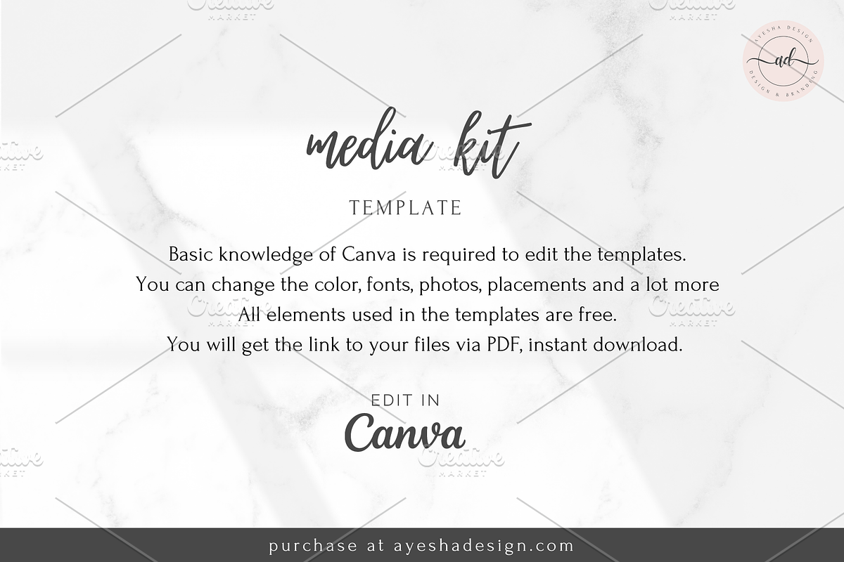 Influencer Media Kit Template Canva, a Flyer Template by Studio Eburnean (Photo 3 of 3)