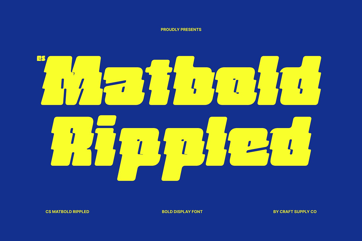 CS Matbold Rippled, a Sans Serif Font by Craft Supply Co. (Photo 1 of 8)