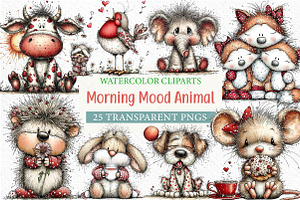 Morning Mood Animal Prints, an Illustration by Craft Nest