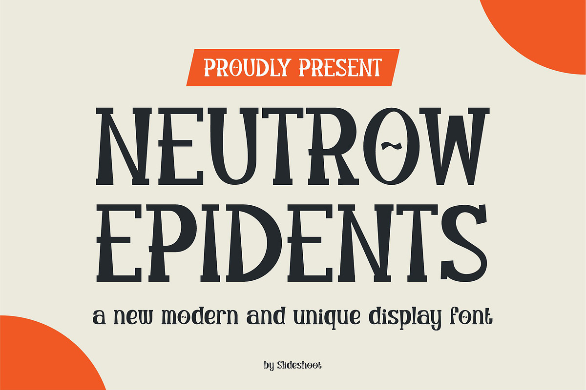 Newtrow Epidents || Display Font, a Serif Font by Idea Studio (Photo 1 of 5)