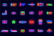 Awesome Street Neon Signs with Fonts, a Symbol Font by Ckybe's Corner (Thumbnail 2 of 4)