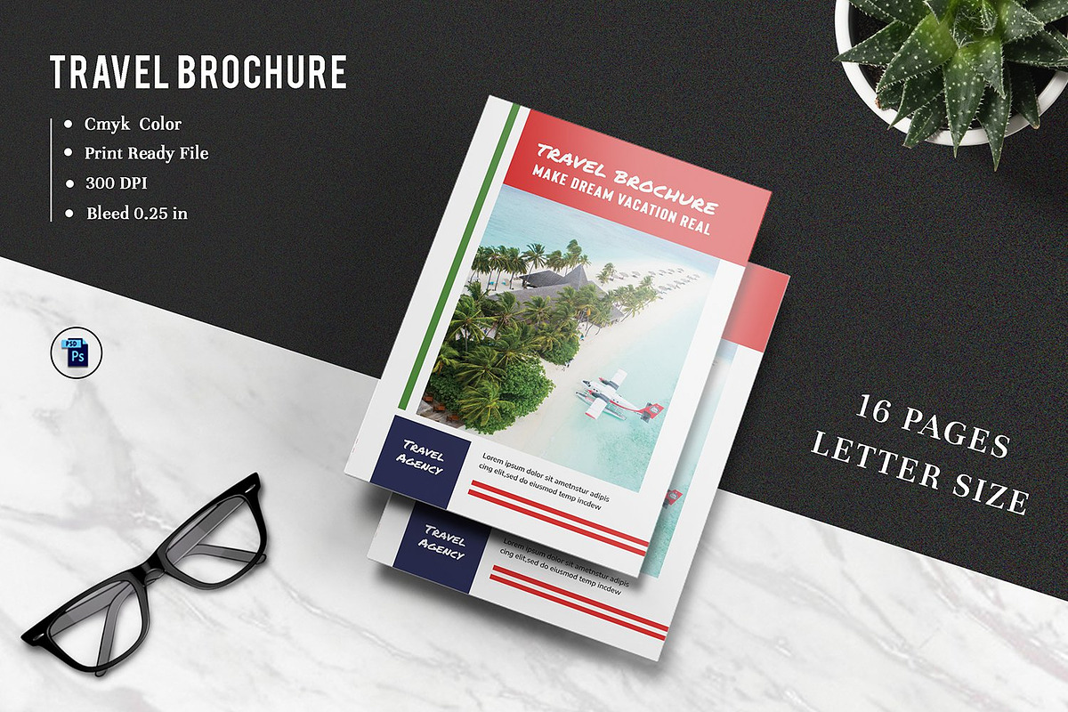 Travel Agency Brochure, a Brochure Template by Template Shop (Photo 1 of 6)