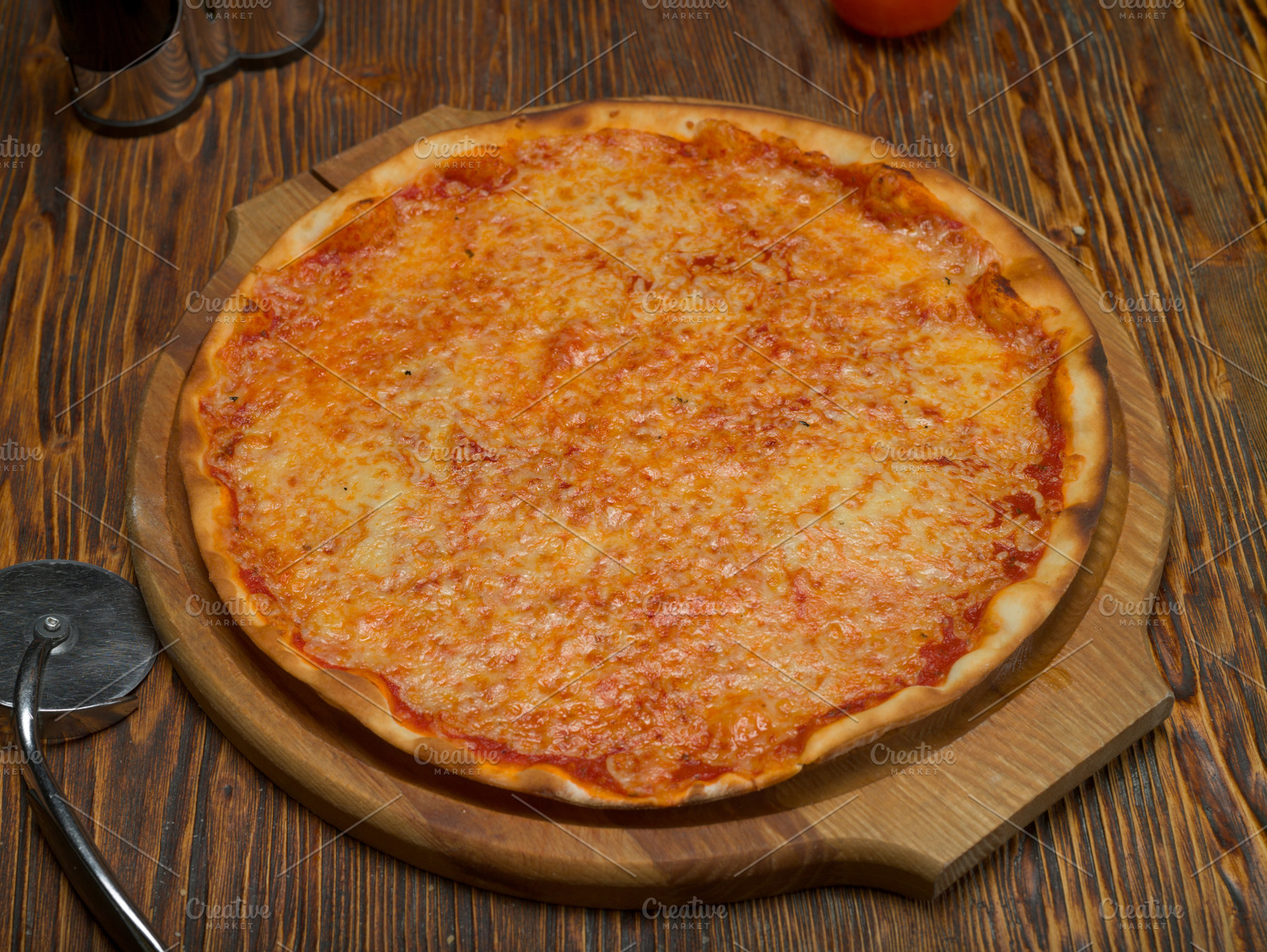 Pizza tomatoes cheese olive oil o containing pizza, food, and tomato, a Food & Drink Photo by oleghz