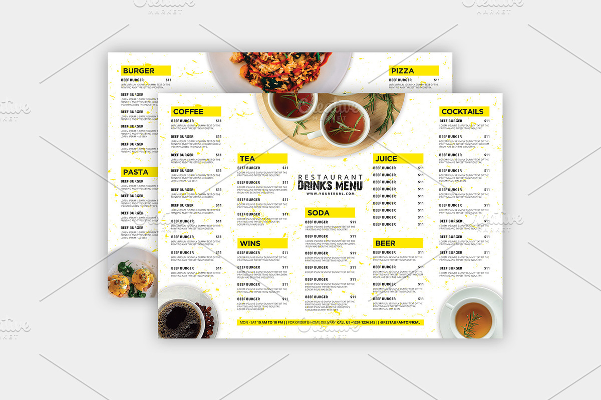 Restaurant Menu Template, a Flyer Template by Stock_Design (Photo 2 of 2)