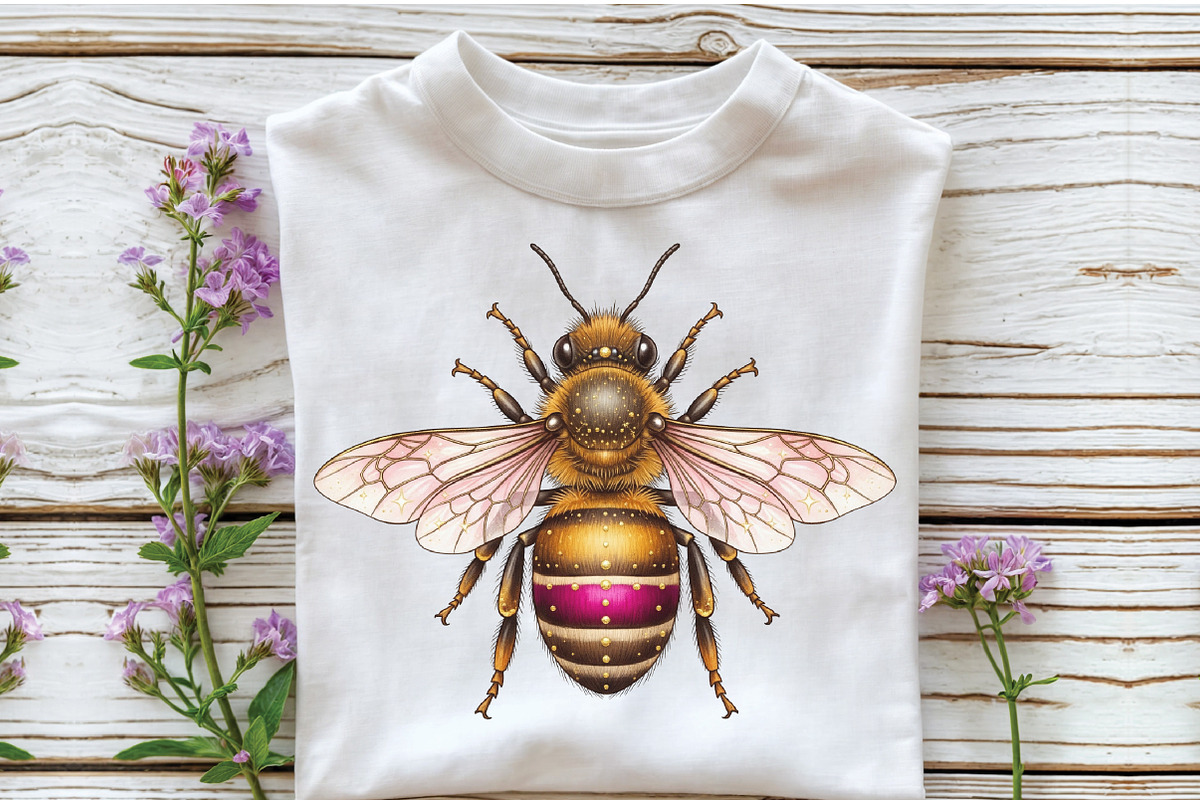 Colorful Cute Bee PNG, an Illustration by Craft Nest (Photo 4 of 7)
