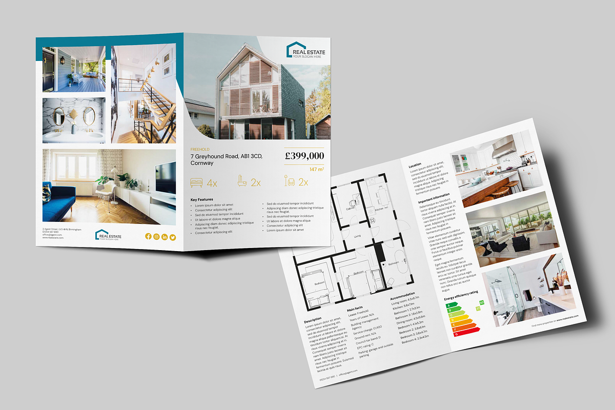 Real Estate Flyer & Bifold Brochure, a Brochure Template by SonaGeciova (Photo 3 of 5)