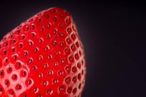 Strawberry isolated on black backgro, a Food & Drink Photo by MadPhotos