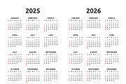 Calendar 2025, 2026 and 2032, an Illustration by Volyk (Thumbnail 3 of 6)