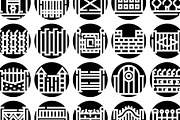 Fence and gate barrier styles icon, an Object Graphic by pikepicture (Thumbnail 3 of 3)