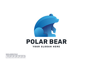 Polar Bear Gradient Vector Logo, a Branding & Logo Template by yuanesei