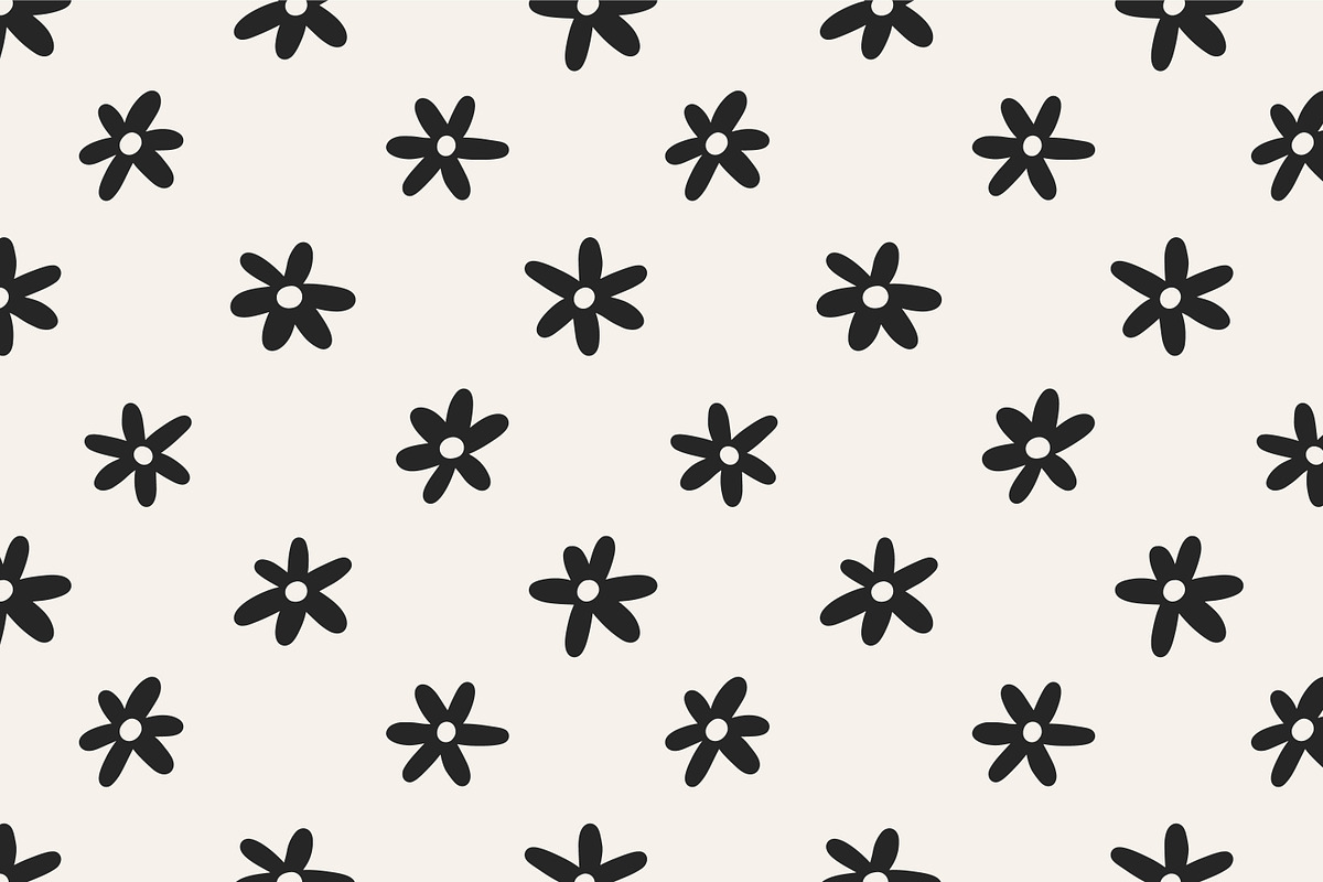 Floral seamless daisy patterns set, a Pattern Graphic by Good Studio