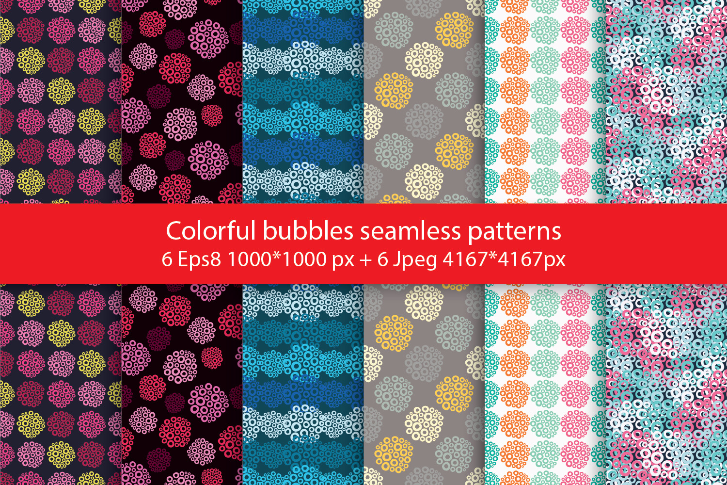 Colorful bubbles seamless pattern, a Pattern Graphic by Shop seamless ...