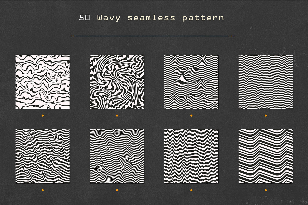 Wavy lines. Seamless pattern pack., a Pattern Graphic by Gudiny (Photo 6 of 9)