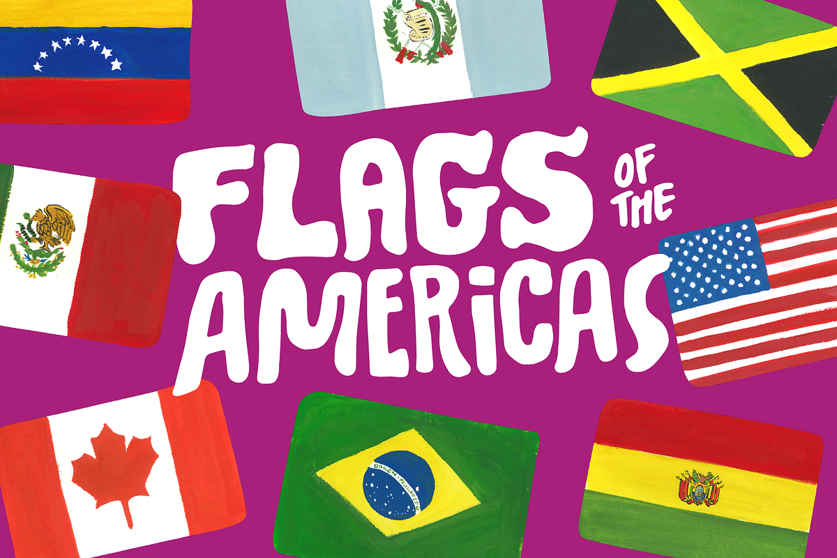 Hand Painted Flags of the Americas, an Illustration by Katrina Junio (Photo 1 of 8)