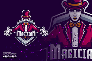 Magician Mascot Esport Logo