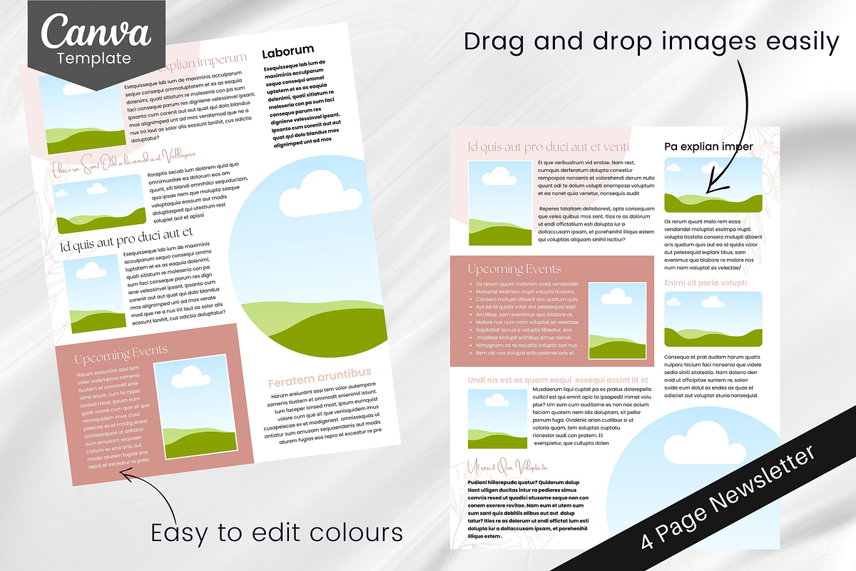 Yoga Class Newsletter Template | Canva preview 3